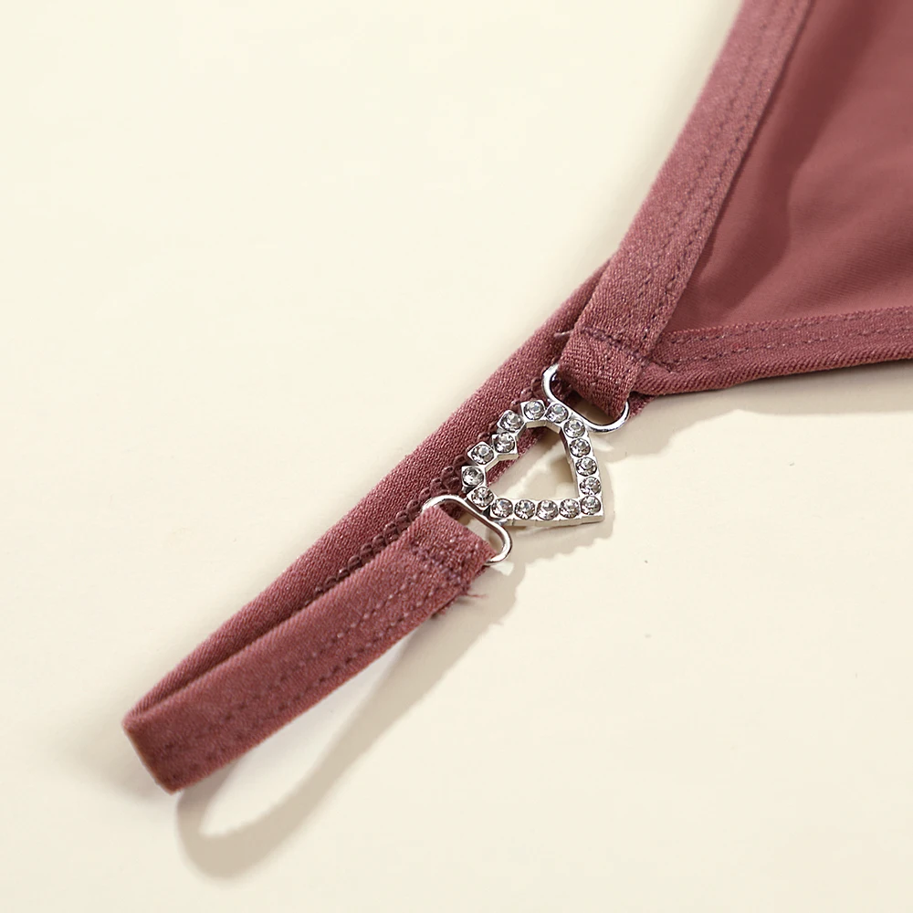 Women Sexy Thongs Low Rise Ladies G-string Heart Decoration Erotic Intimate Lingerie T-Back New Fashion Thongs Crotch Panties image 5