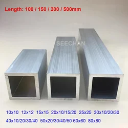 Square Rectangle Metal Aluminium AL Tube Pipe Length 100 150 200 500mm DIY Material for Model Part Accessories DIY Car Frame