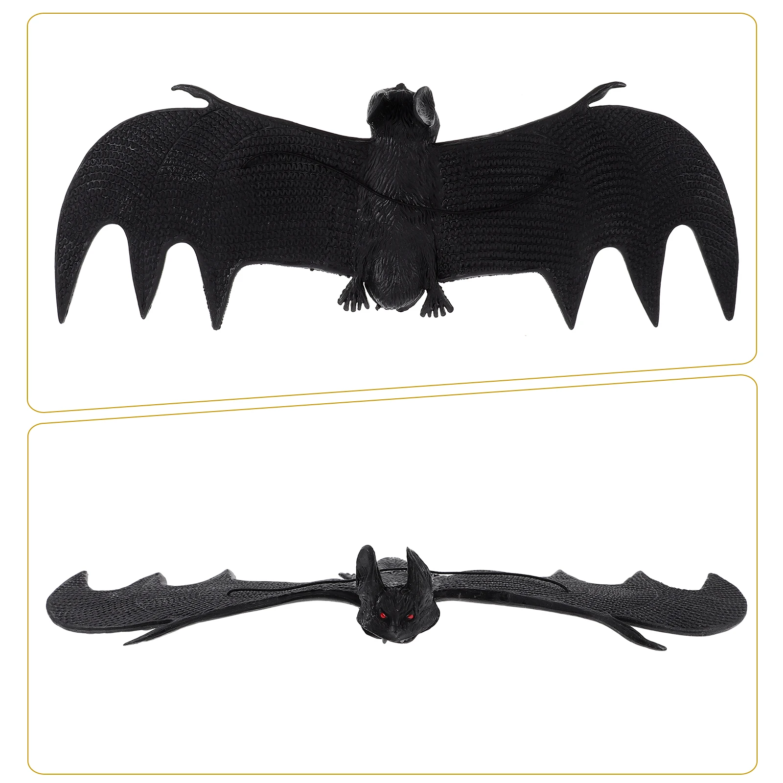 

4pcs Realistic Bat Pendant For Halloween Hanging Decor Rubber Bat Ornament Reusable Vivid Horror Scene Layout Yard