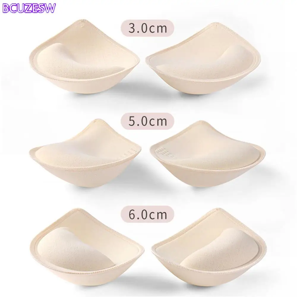 3/5/6cm Sexy Thick Sponge Bra Pads Breast Insert Push Up Bra Enhancer Swimsuit Bikini Padded Removeable Chest Accessories Women