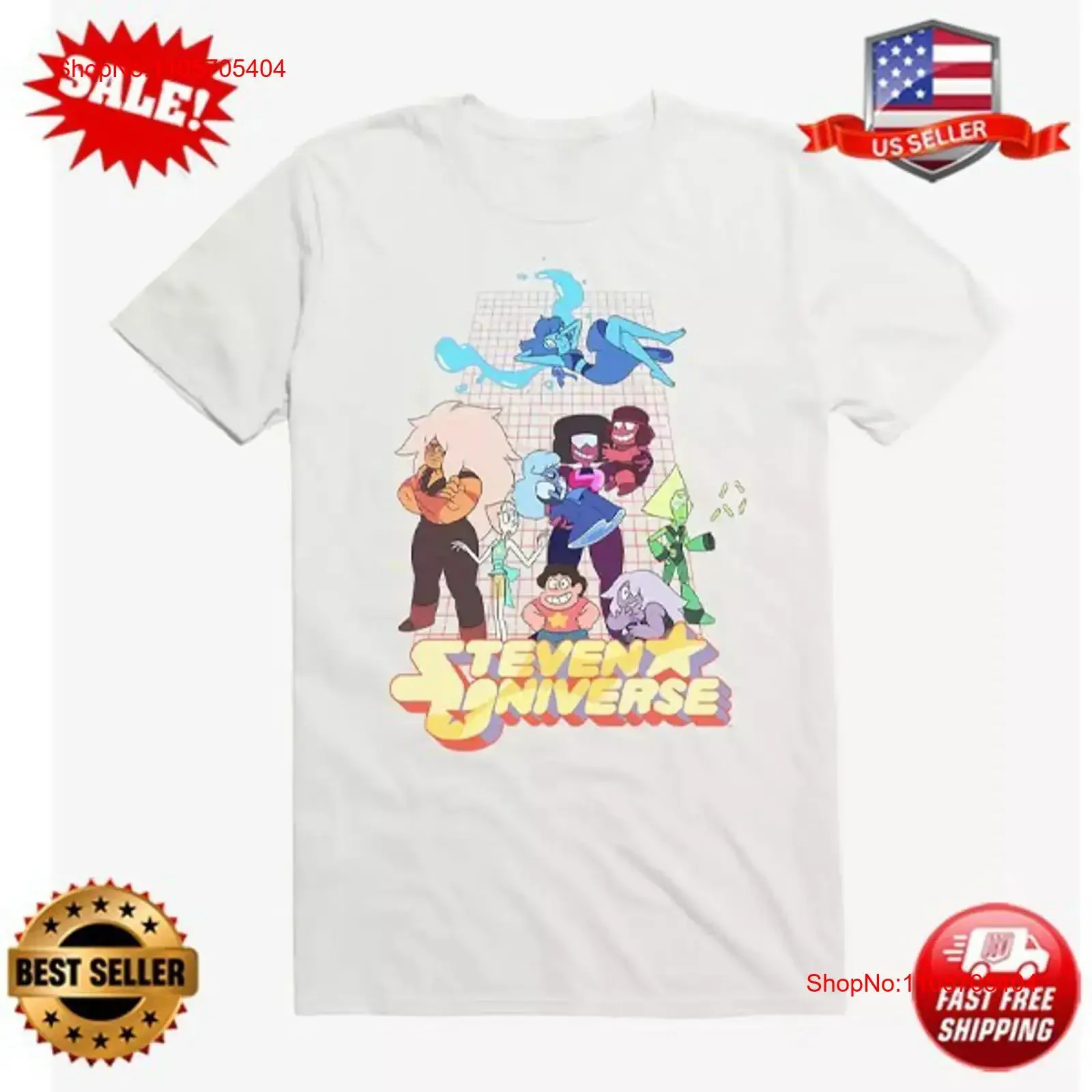 Steven Universe Character Grid T Shirt S 5XL long or short sleeves vintage Washed Soft streetwear fashion Stylish Unisex homme