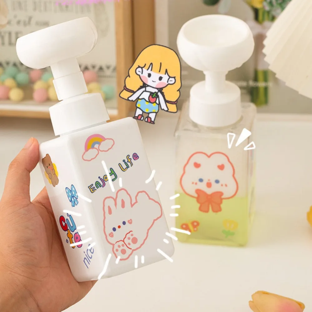 250/450ml Flower Foam Dispenser Plastic Refillable Empty Soap Refillable Bottle Cosmetics Packaging Liquid Soap Container