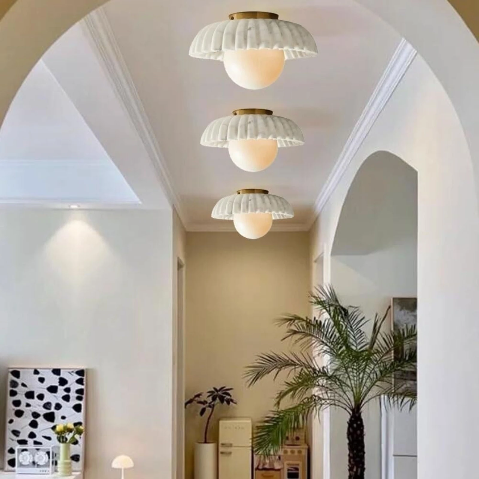 โคมไฟเพดานสไตล์นอร์ดิกสำหรับบ้านไร่ เหมาะสำหรับทางเดิน ห้องแต่งตัว ระเบียง ห้องนอน และโถงทางเข้า