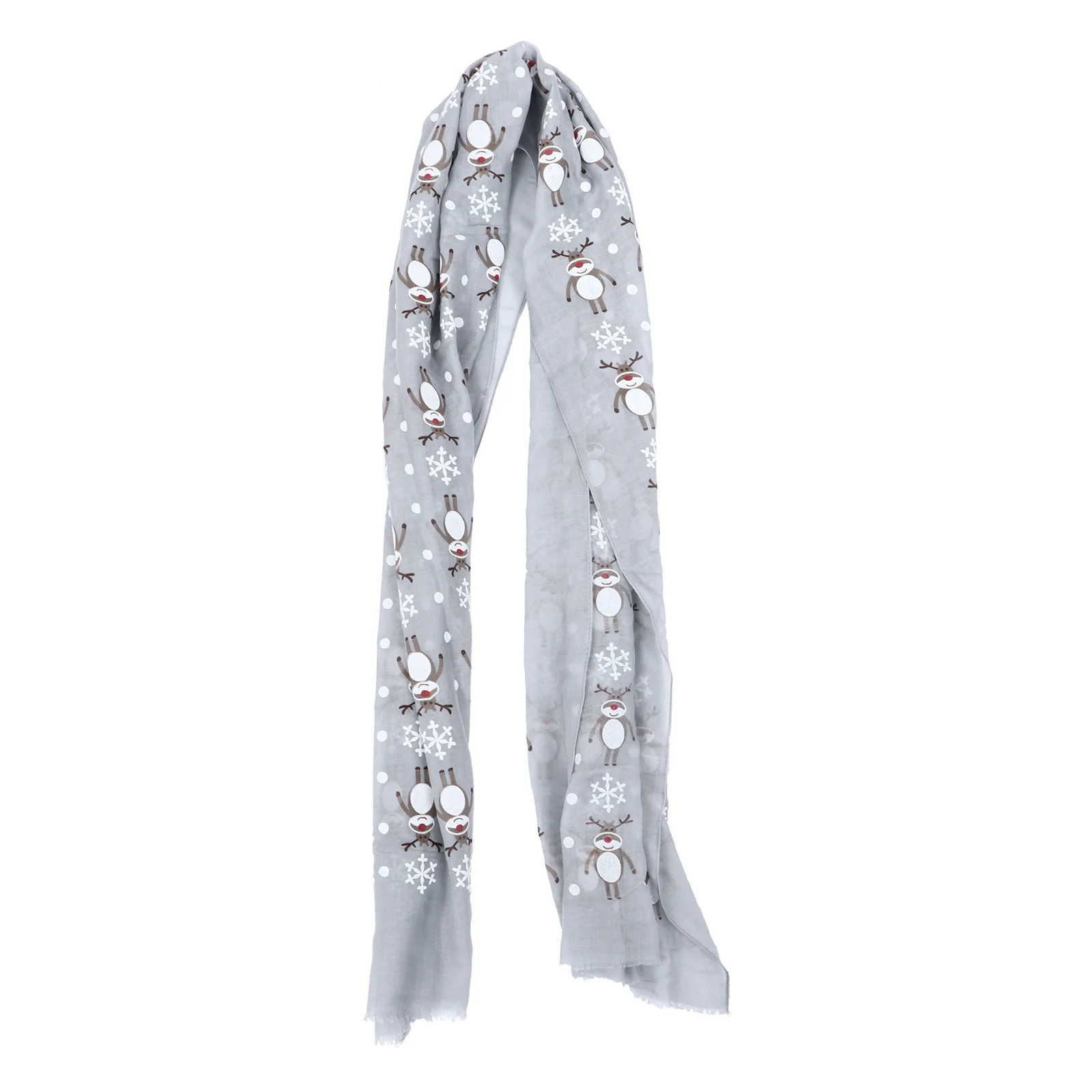 The Gift Scarf Christmas Lady Xmas Autumn And Winter Adorable Fashion Grey Men Women