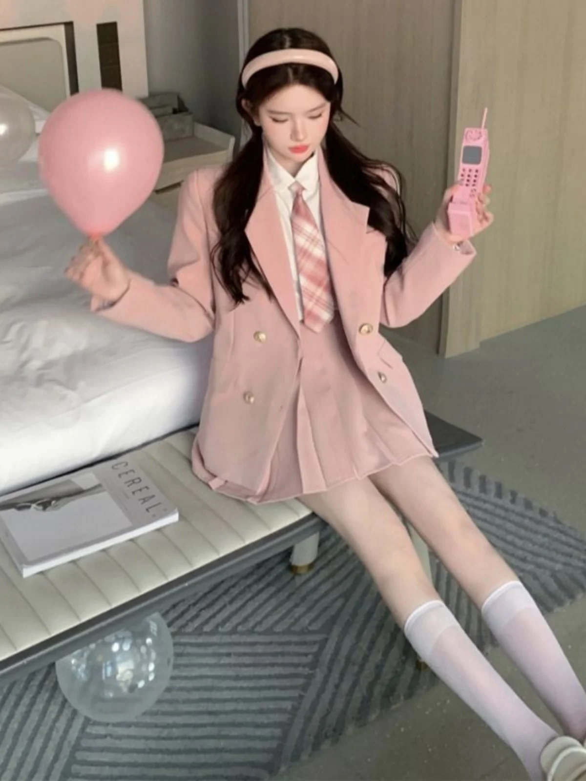 

Pure Desire School Girl Sle Set JK orm ort Jaet Плиссированная юбка irt Комплект футболок для молодых женщин