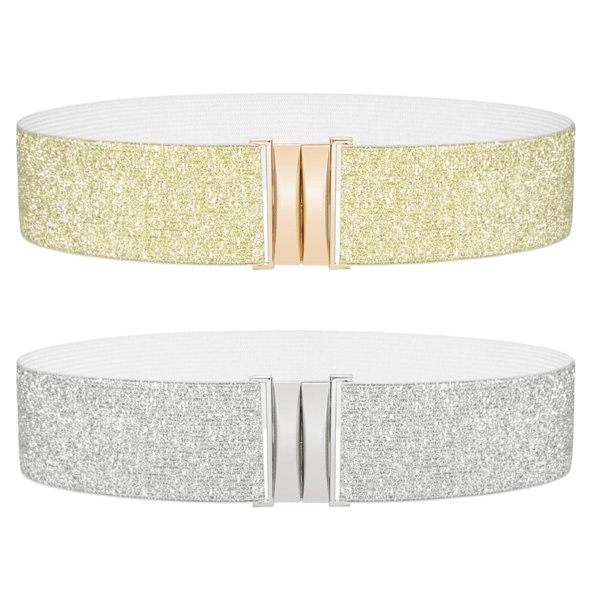 Women Belt Fashion Waist Cover Golden Buckle Elastic Waist Closure Versatile Wide Belt Paired With Dress Coat Lady Belts YD0056