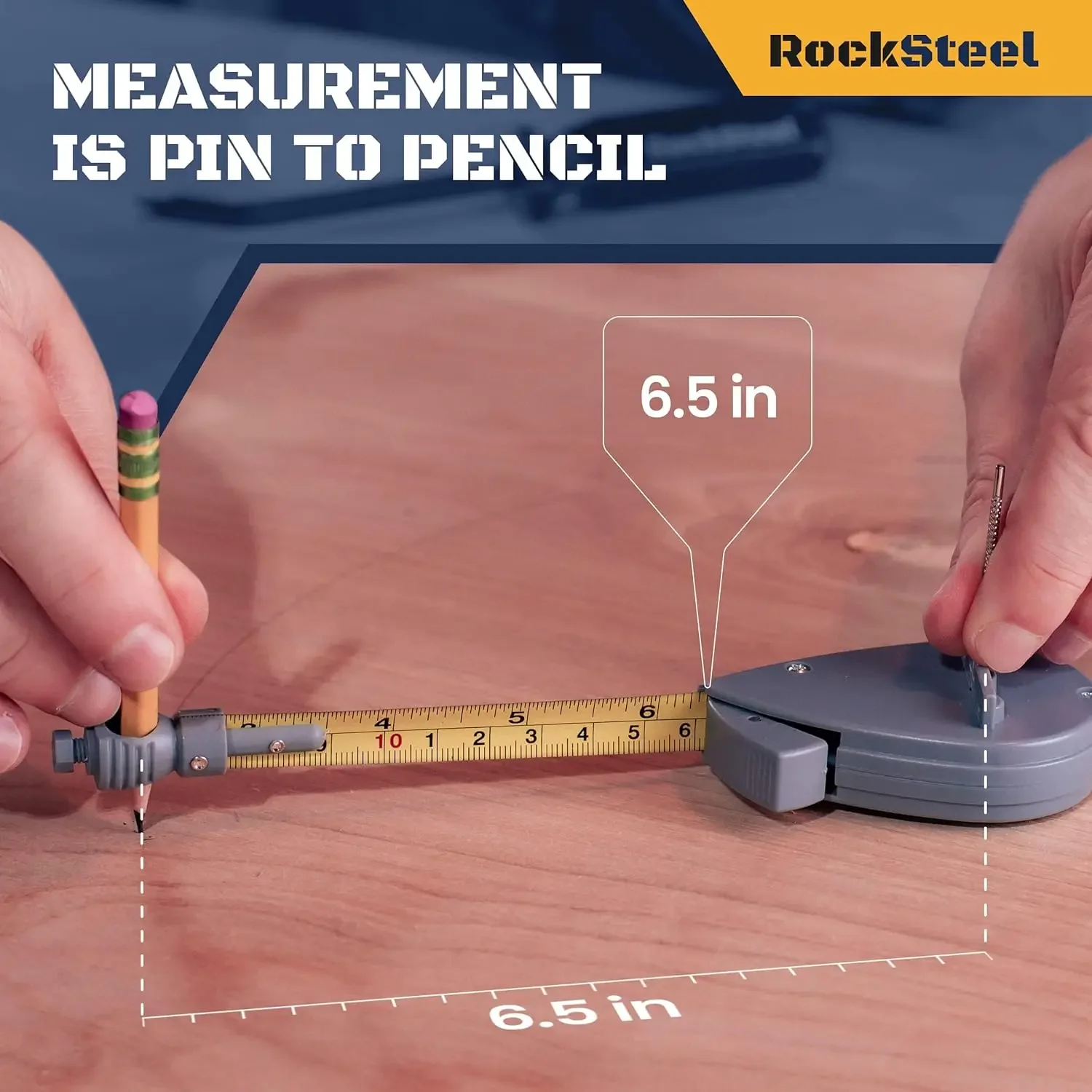 Woodworking Scribing Circle Measuring tape size Marking compass Drawing arc Woodworking multifunctional tape measure