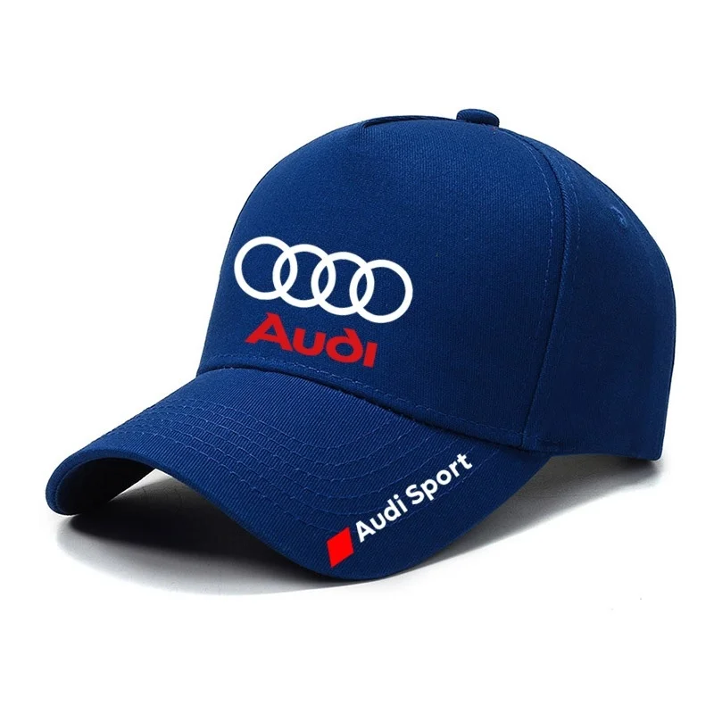 Topi Bisbol Katun yang Dapat Disesuaikan dengan Logo Audi, Cocok sebagai Aksesori Luar Ruangan untuk Audi TT 8L 8V, A4 B8 B6 B7 B9, A6, C