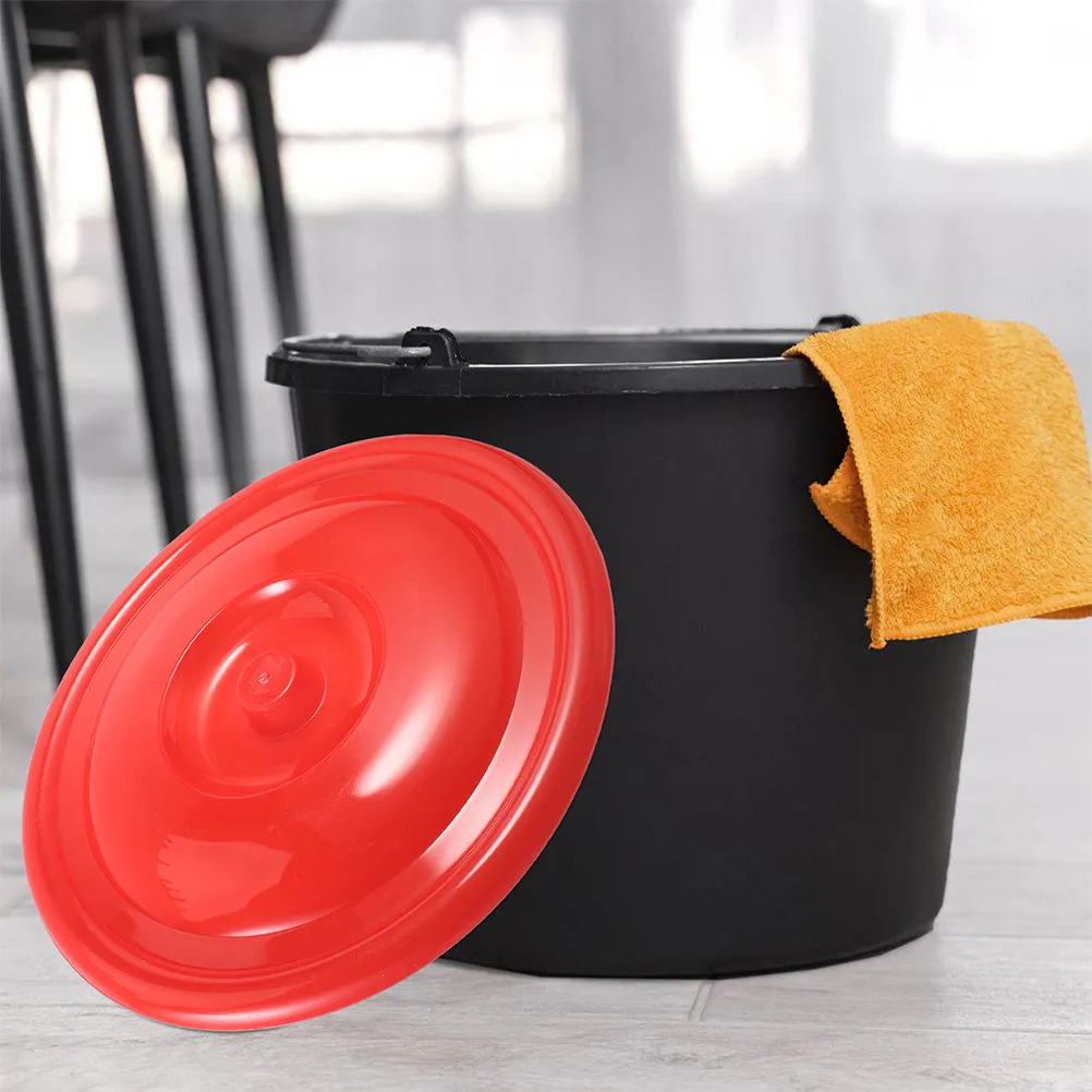 23Cm Round Plastic Bucket Lid Heavy Duty Secure Fit Lid for Trash Cans Water Buckets Waste Bins Garbage Can Accessories