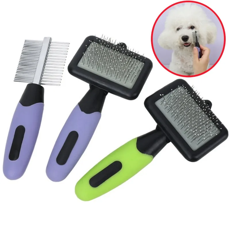 

Dog Comb Pet Hair Remover Mini Dog Brush Massage Cat Brush Pet Grooming Double-sided Combs for Dogs Hair Knot Opening Brushes