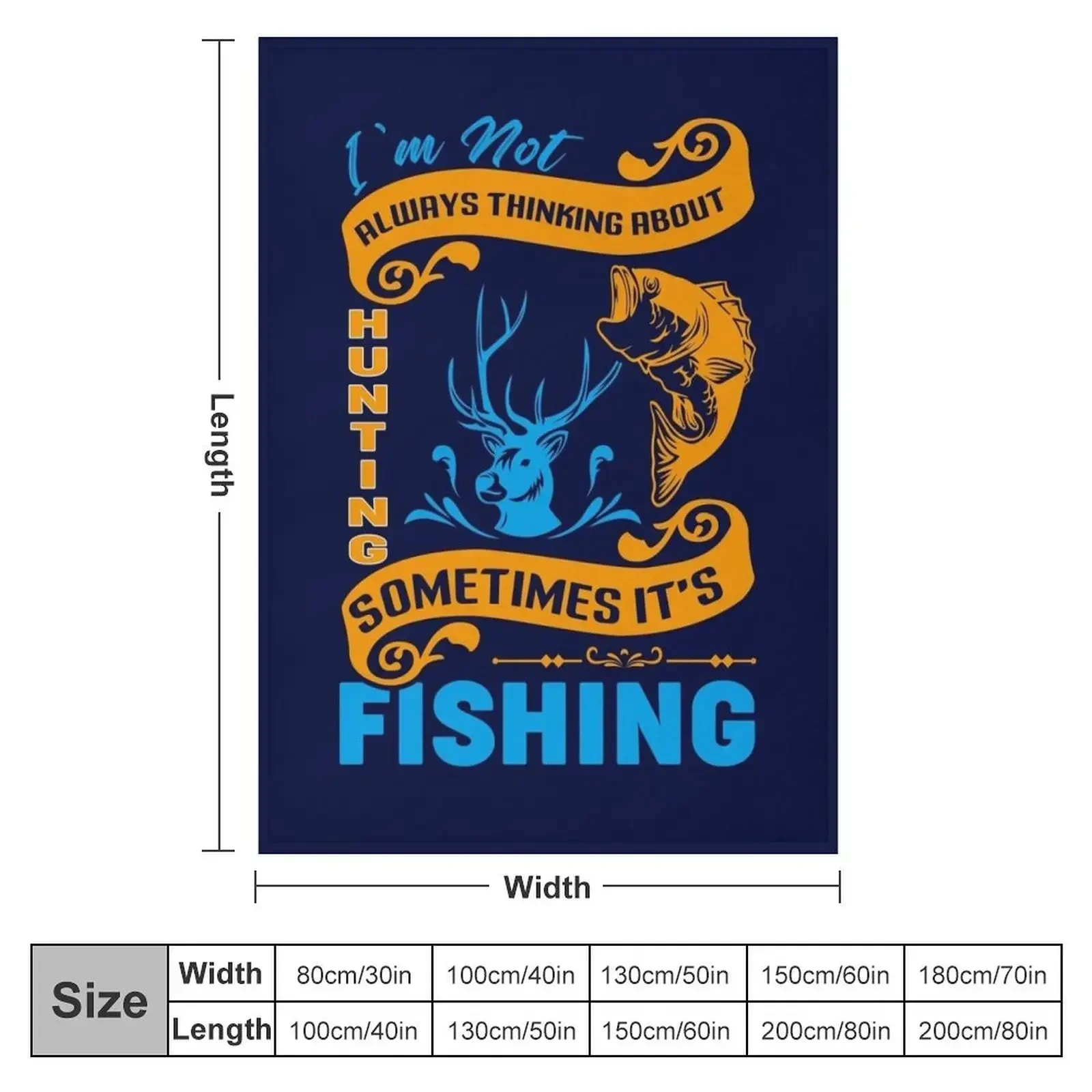 I’m not al ways thinking about hunting some times it’s fishing t-shirt design Throw Blanket Shaggy Winter beds Blankets