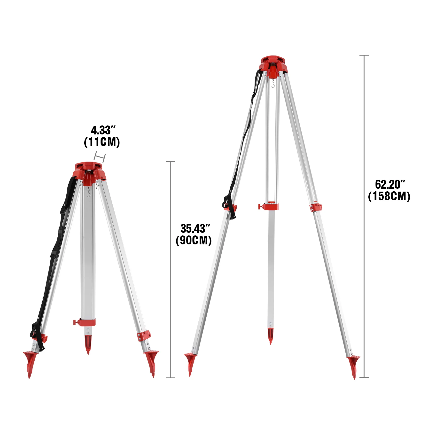 5M Staff 1.65M Aluminum Tripod For Laser Level Leveling Construction Measuring