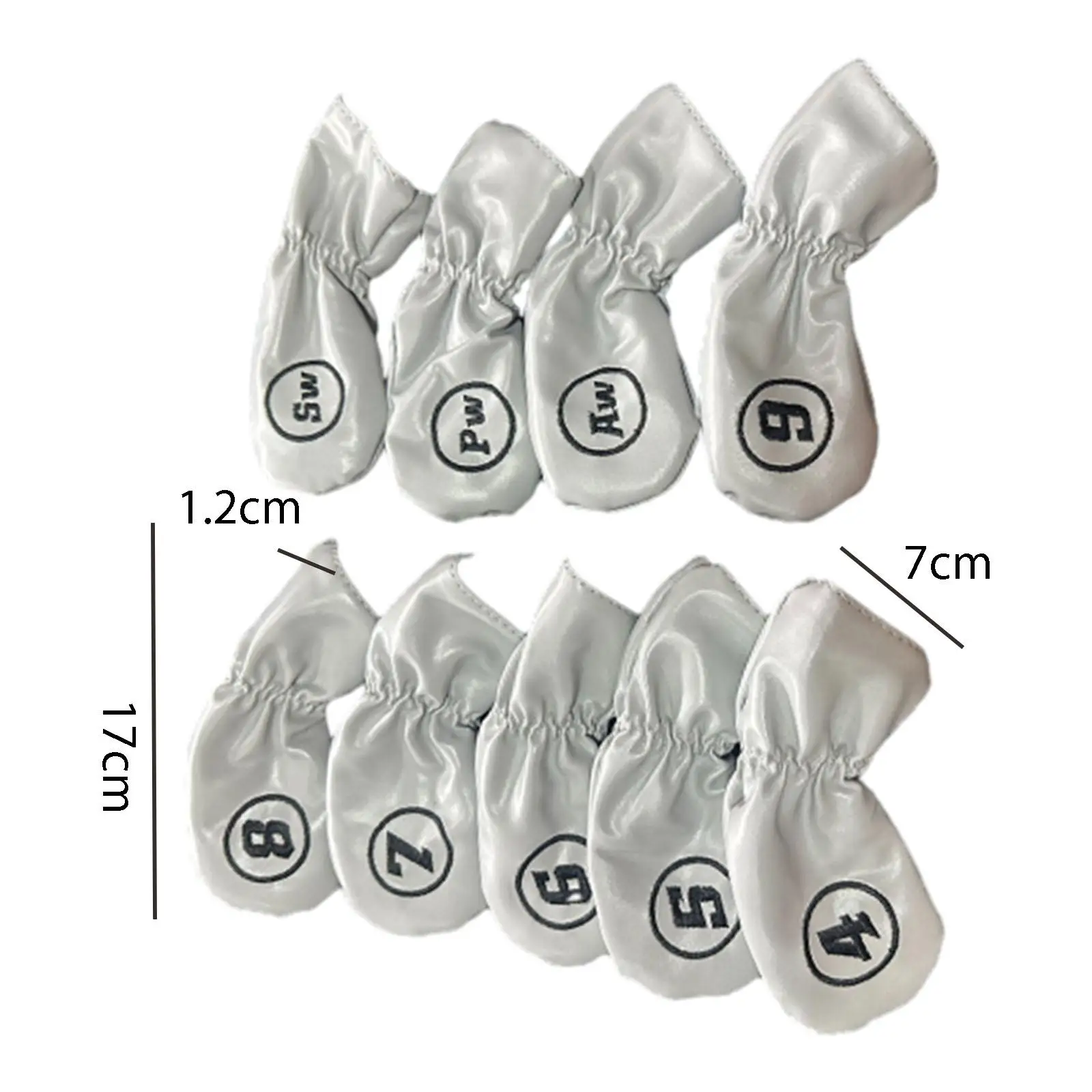 9Pcs Golf Iron Headcovers Lightweight Protective Golf Iron Head Protectors