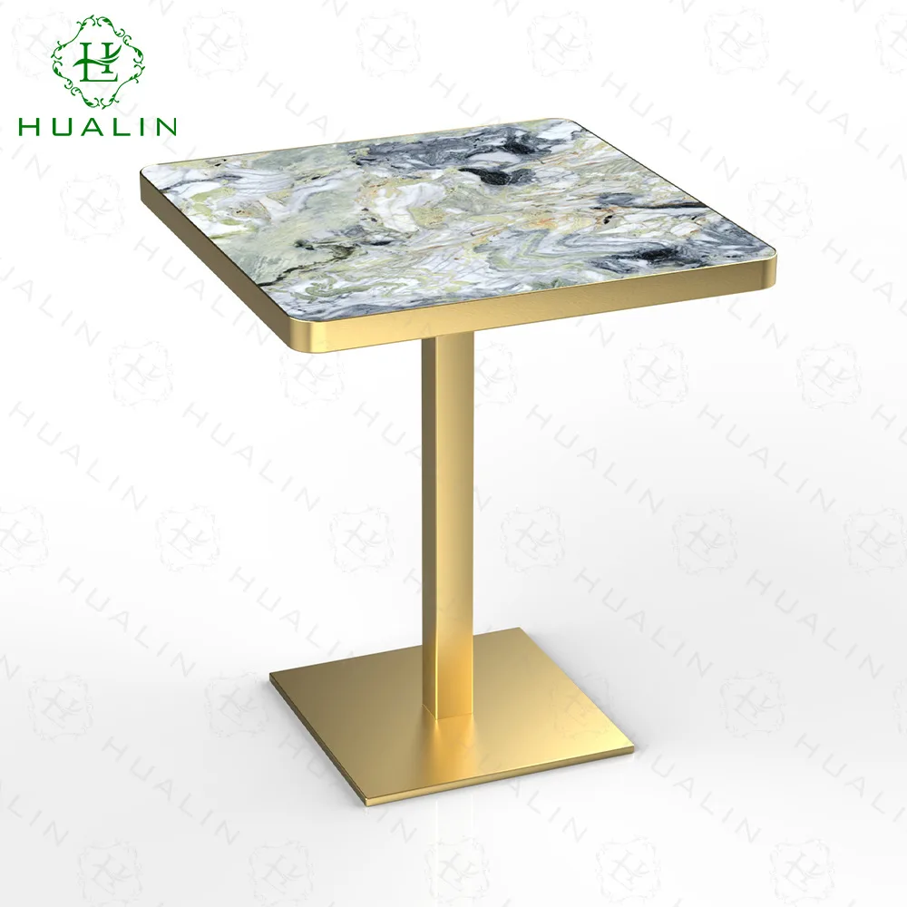 Anti-scalding And Anti-fouling Thickened Rock Slab Rectangular Villa Special Dining Table Hotel Light Luxury Natural Luxury Ston