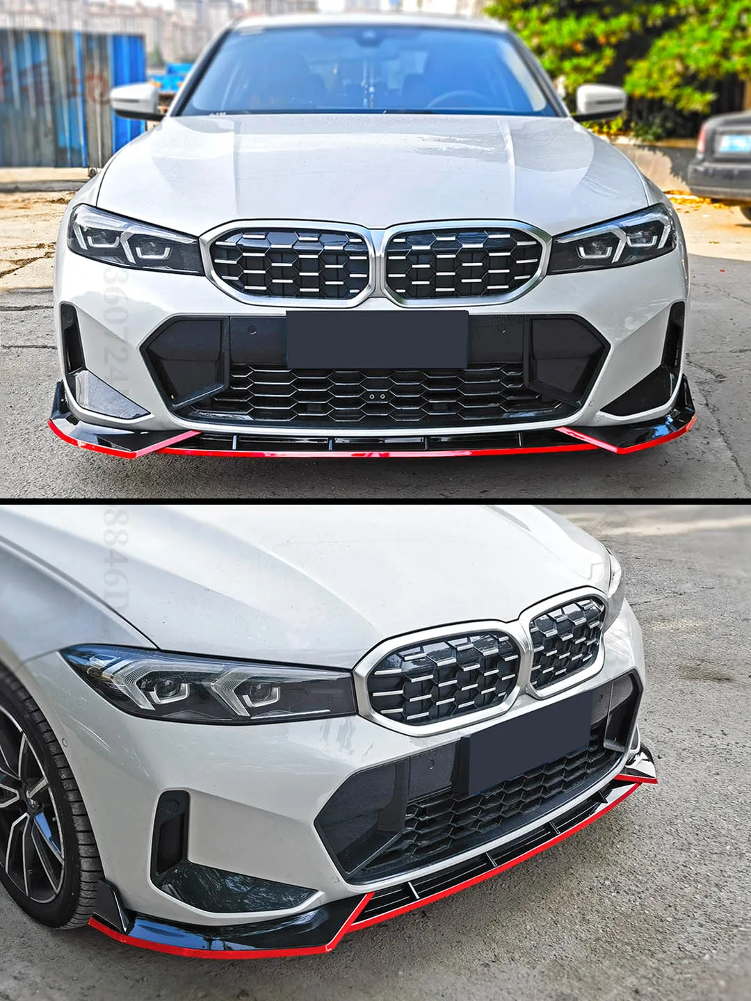 Front Bumper Lip Chin Air Dam Deflector Splitter For BMW 3 Series G20 G21 2023 330i 320d M340i Touring xDrive Tuning Body Kit