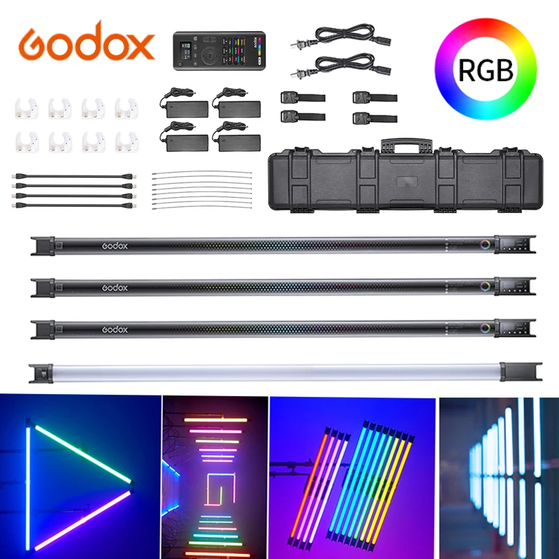 Godox TL120 RGB Tube Light 2700K-6500K CRI 96+ TLCI 98+ Handheld LED Stick Lights with APP DMX Control For Photo Studio  Vlog