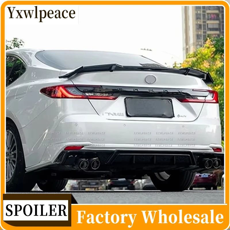 

For Toyota Camry 9th 2024 2025 ABS Glossy black/Carbon Fiber Look Rear Trunk Lid Spoiler Wings Car Accessories