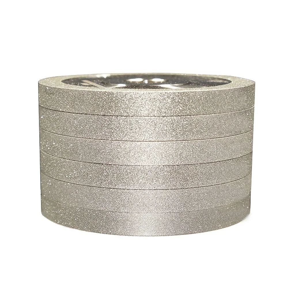 เส้นผ่านศูนย์กลาง 100 มม.เพชรบดล้อเซรามิคทังสเตนเครื่องตัดเหล็กพิเศษ Sharpening เครื่องมือโลหะผสม Parallel Emery ล้อ
