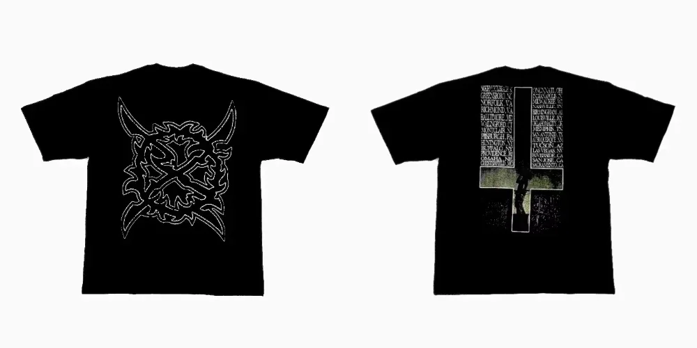 أفيون كين كارسون طبعة محدودة الطرفية صورة الصليب طباعة قصيرة الأكمام المرأة تي شيرت المحملة الصيف الرجال جديد بلوزة فضفاضة غير رسمية