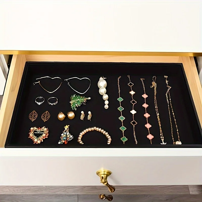 Velvet Stackable Jewelry Tray, Jewelry Display Box, Necklace Bracelet Ring Showcase, Earrings Rings Studs Pedants Display Tray
