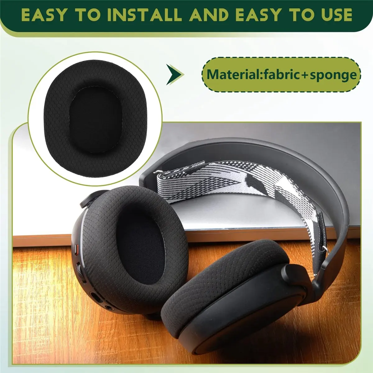 Sep. Replacement Earpads Cushions for Arctis 1/3/5/7/7X/9/9X/Pro Wireless Headset Isolation Ear Cushions
