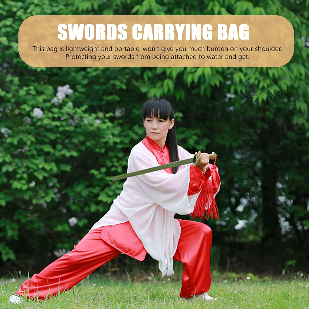 Sword Bag Black Tote Carry Pouch Organizing Bags Swords Storage Long Cloth Staff Multifunctional