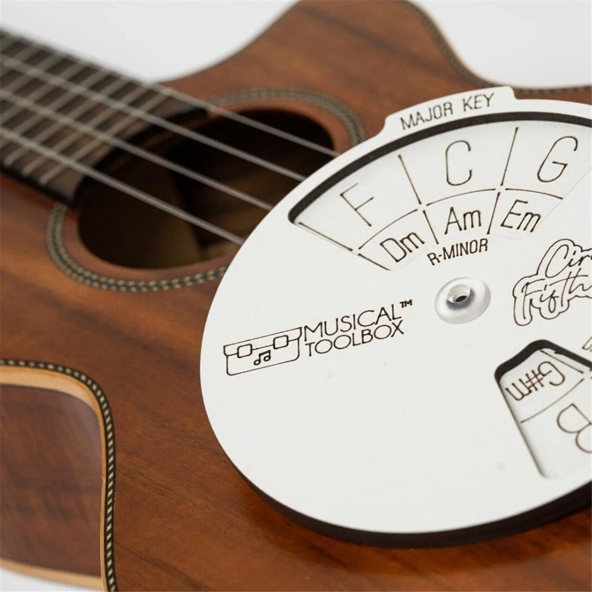 Wooden Musician Melody Wheel, Wooden Melody Tool, Circle of Fifths Wheel for Notes, Chords