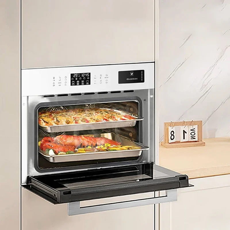 60L smart combi Steam oven rotary bread convection bakery electric toasters pizza built-in oven for baking