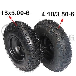 Front 4.10/3.50-6 Rear 4.10/3.50-6 Tubeless tire & wheel hub for ATV Buggy Quad Bike lawn mower karting Inflatable Tyre parts