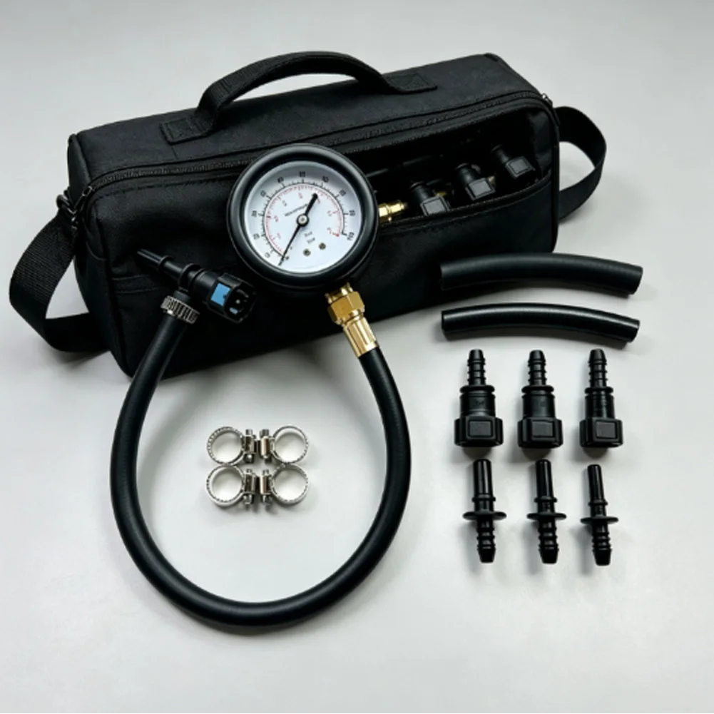 Fuel System Diagnostic Tool Kit with for Quick Connect Adapters for Petrol Engine Pressure Testing 29x21x6cm Dimensions