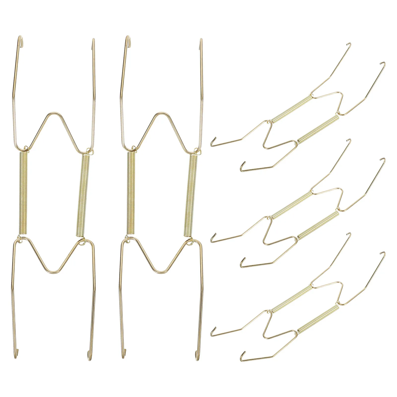 W Shaped Spring Plate Hangers 5 Pack Stainless Steel Invisible Wall Mount Display Hooks Heavy Duty