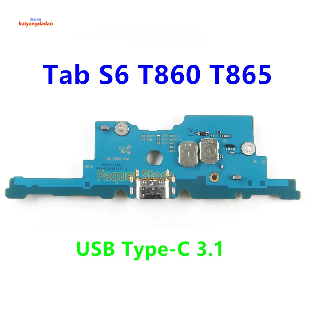 USB Charging Port Connector Board Flex Cable For Samsung Galaxy Tab S6 T860 T865 Charging Connector Replacement Parts