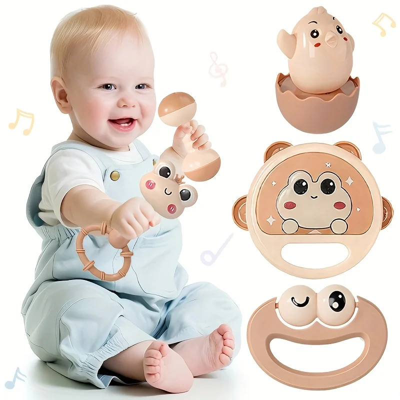 Jouet de cloche interactif pour adolescents, plusieurs styles de tambours d'applaudissements à la main avec un mécanisme à bascule, cadeaux du Nouvel An et de Noël