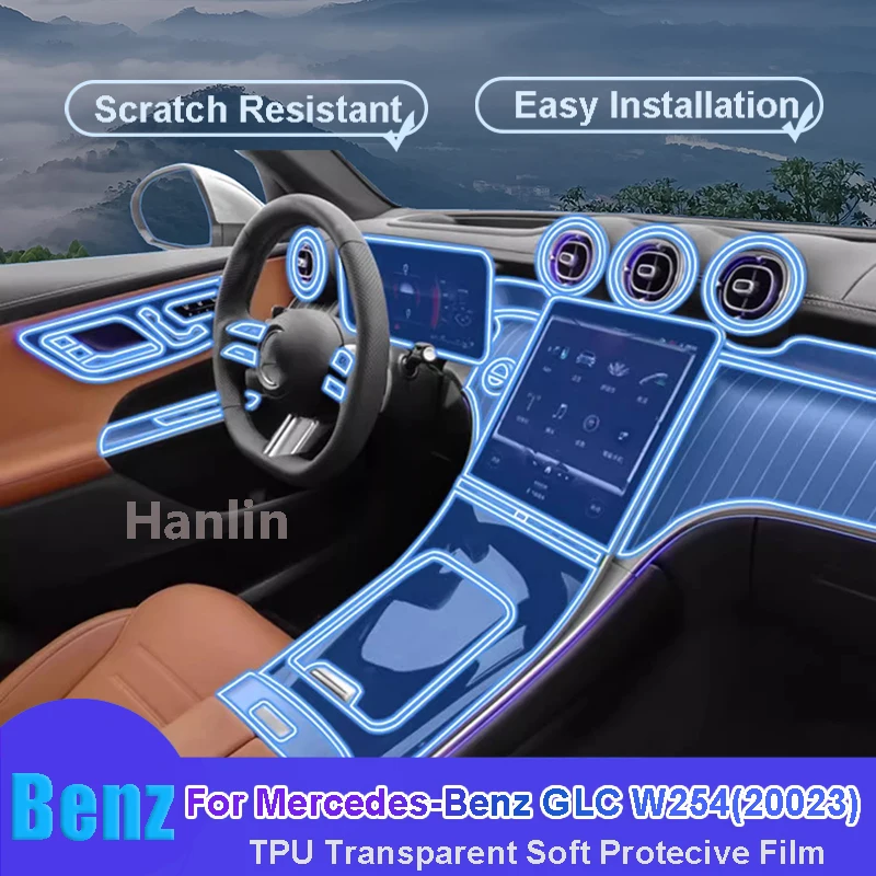 

For Mercedes-Benz GLC W254 (2023) Car GPS Navigation LCD Screen TPU Protective Film Protector Decoration Stickers