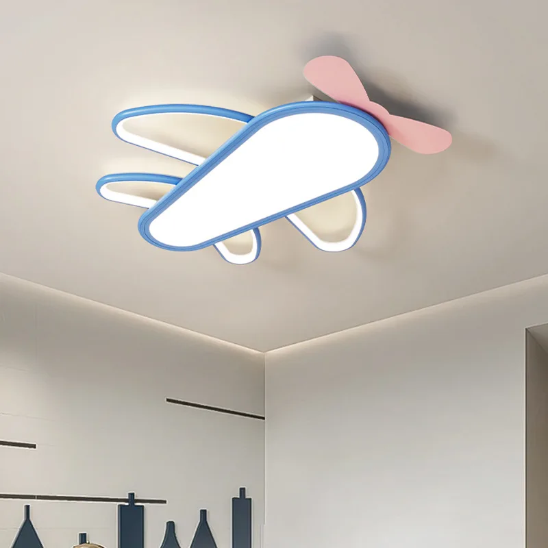 

Children's Room Airplane Ceiling Lights White Blue Helicopter Light Modern Warm Baby Room Nursery Boy Girl Bedroom Ceiling Lamps