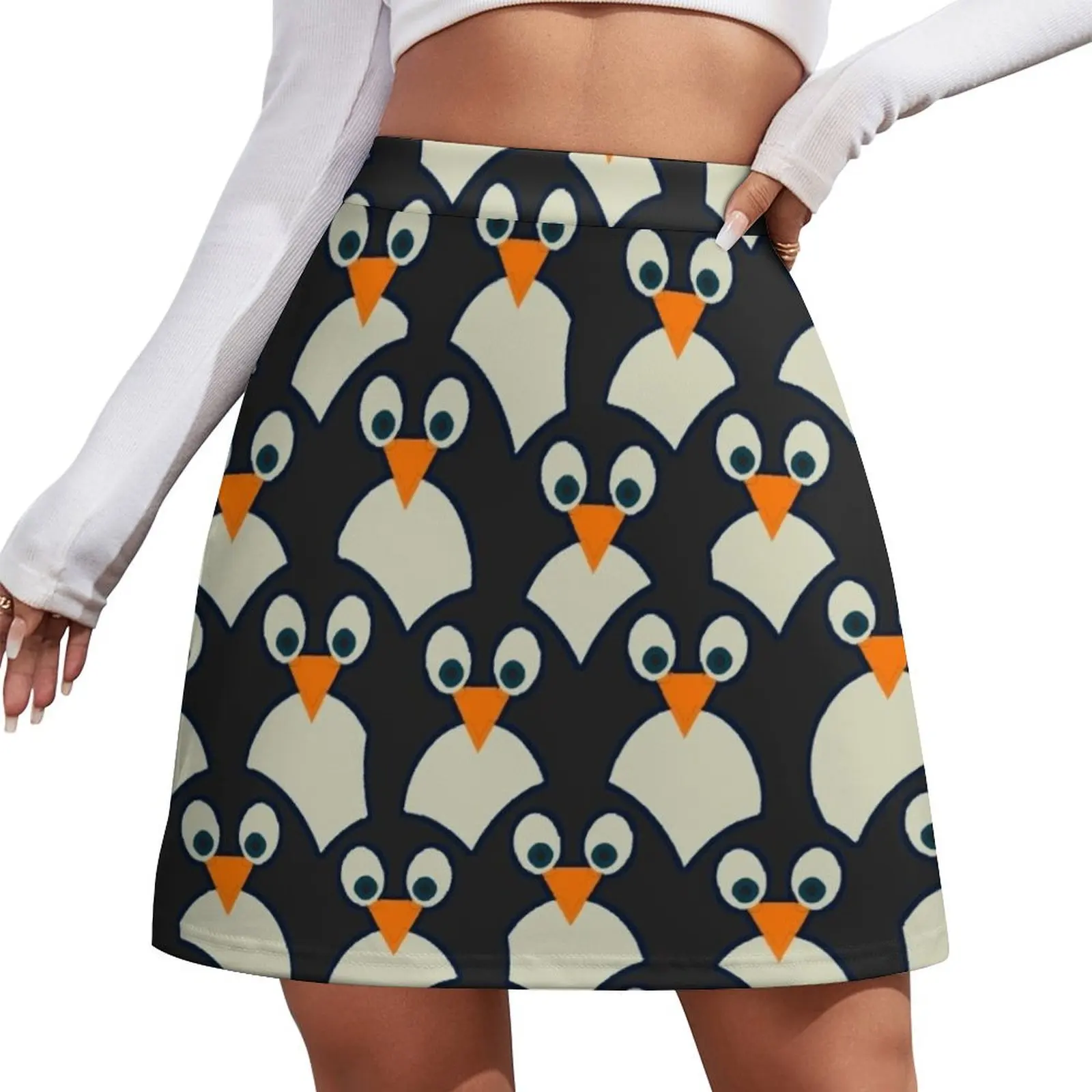 

Мини-юбка Penguin Pile-Up для женщин, кавайная юбка, микро-мини, экстремально короткое платье, женская летняя одежда