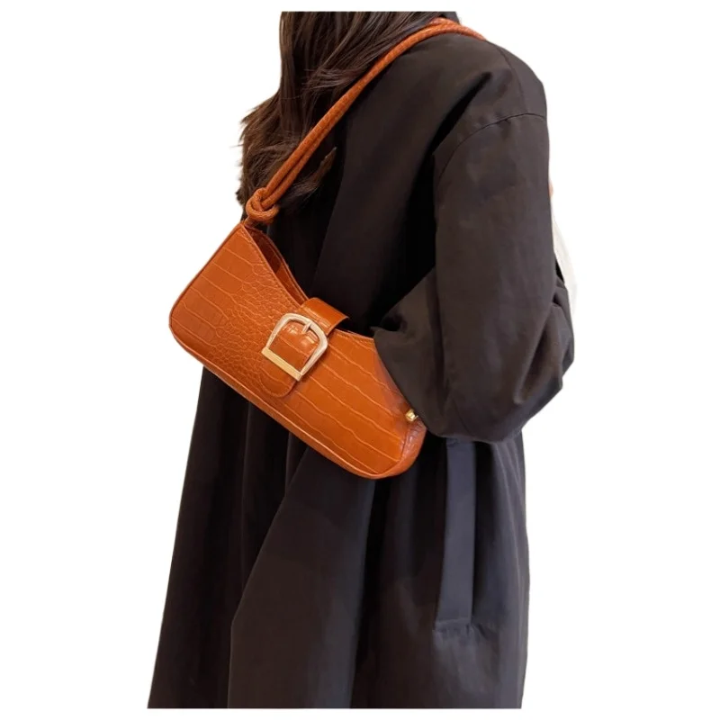 

Retro Yankee Casual 202 New Stone Texture Texture Fashion Casual Crossbody Bag Armpit Shoulder Tote Bag Female