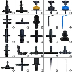 Oasis 3/5 4/7mm Hose Garden Irrigation Connectors Barbed Single Double Tee Elbow Drip Arrow Cross Coupling Watering Fitting