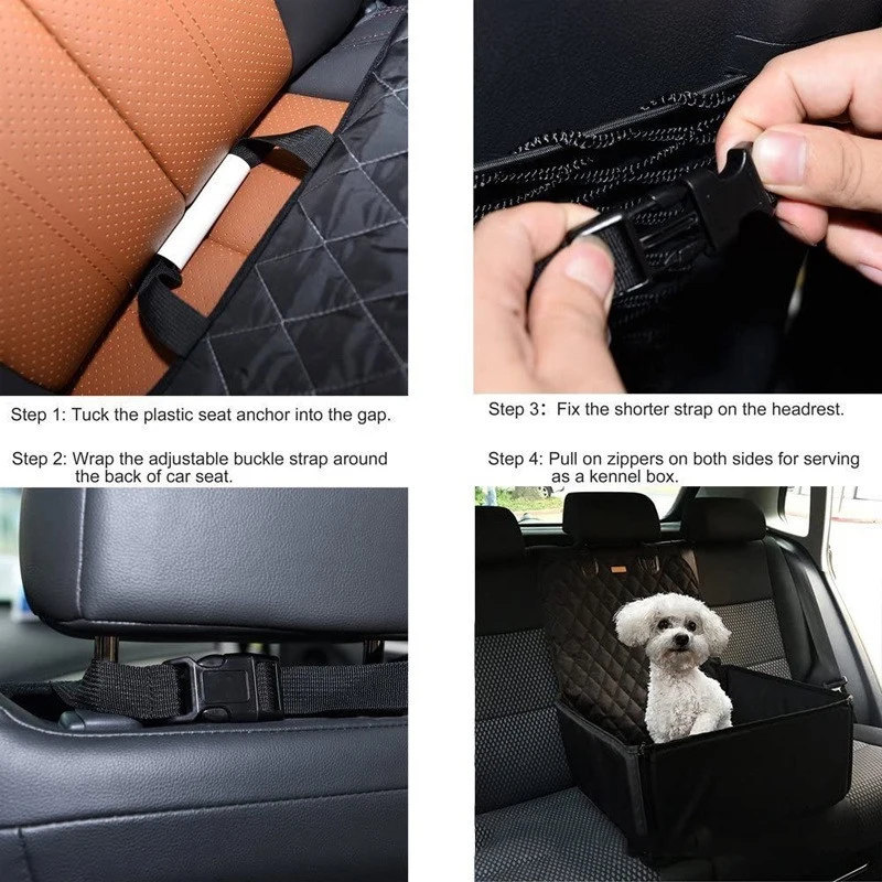 Pet Car Seat Cover Dog Carriers Car Front Dog Car Seat Cover Protector Front Chair Waterproof Cat Dog Puppy Basket Vehicle Trave