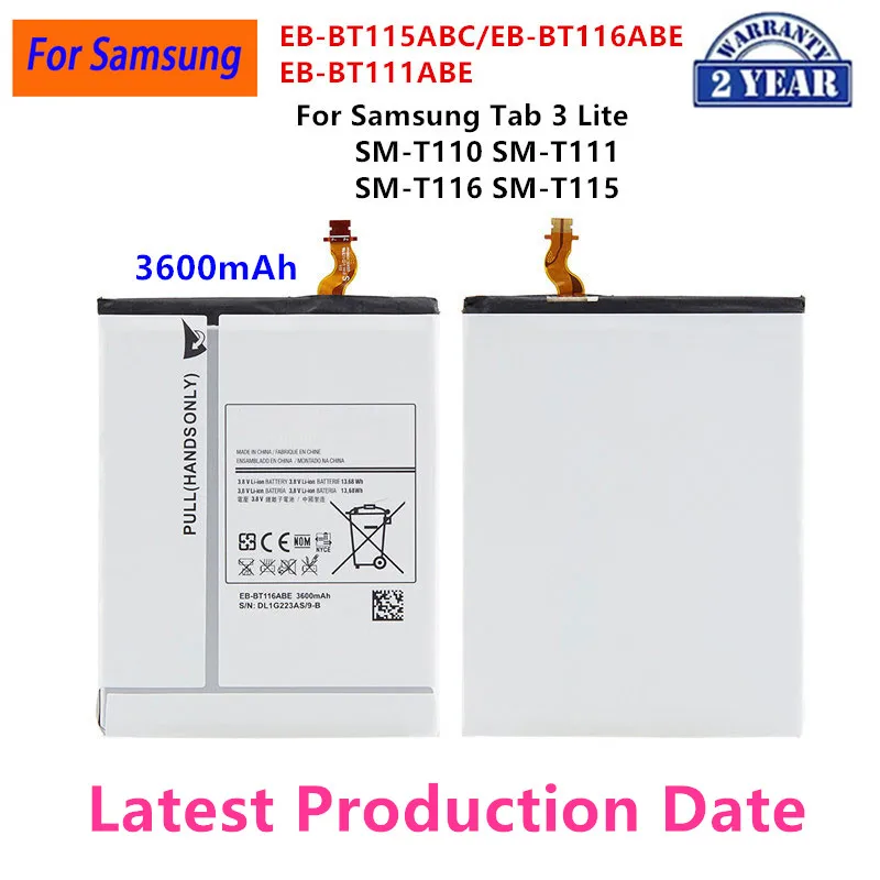 

Совершенно новый телефон, Φ 3600 мАч аккумулятор для Samsung Tab 3 Lite Φ T116 T115
