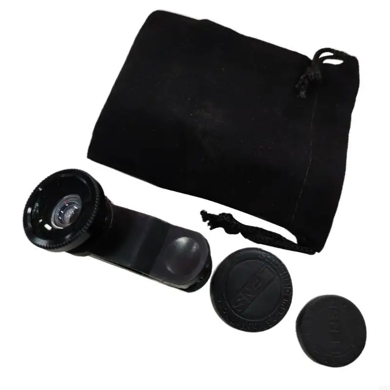 J6BC Clip On Lens Camera Lens Wide Macro Fish Eye Lens Portable Clip Lens