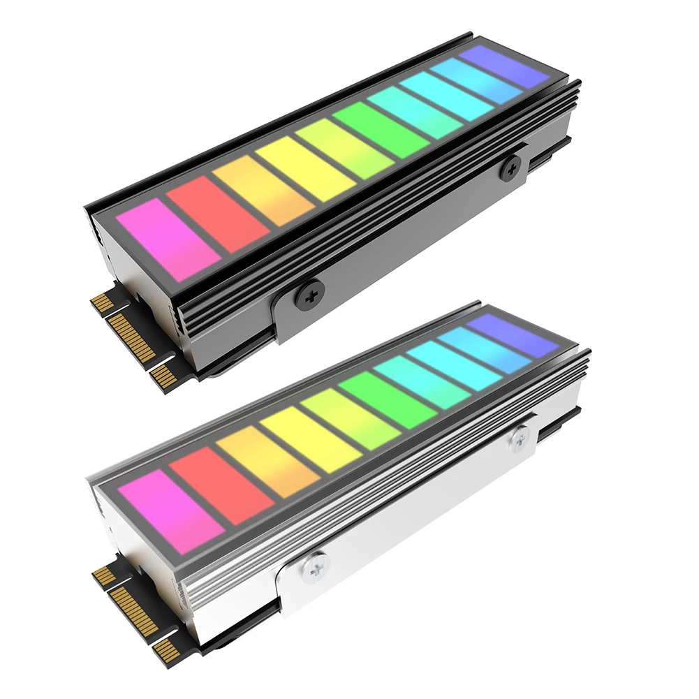 

5 в 3Pin ARGB Sync M.2 SSD 2280 радиатор с термосиликоновой подушкой M.2, охладитель для жесткого диска M.2 для 2280 М. 2 SSD