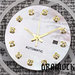 Gramock NH05 Dial Women's 24.5mm Roman/Drill Count/Shell C3 Luminous Dial Suitable for NH05 06 Sports Watch Modified Accessories