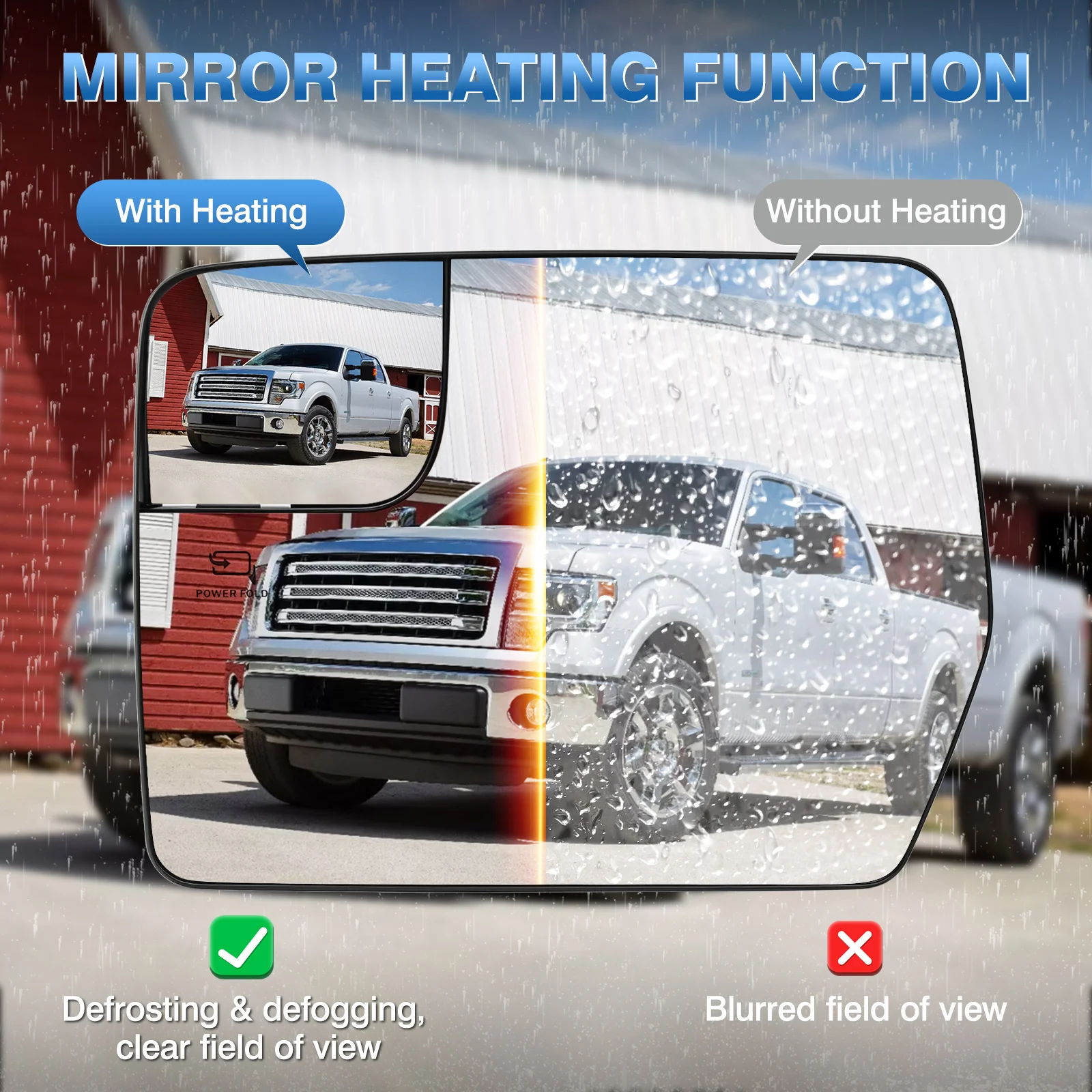 Left/Right Heated Side Mirror Glass Rearview Mirror For FORD F150 F-150 2004 2005 2006 2007 2008 2009 2010 2011 2012 2013 2014