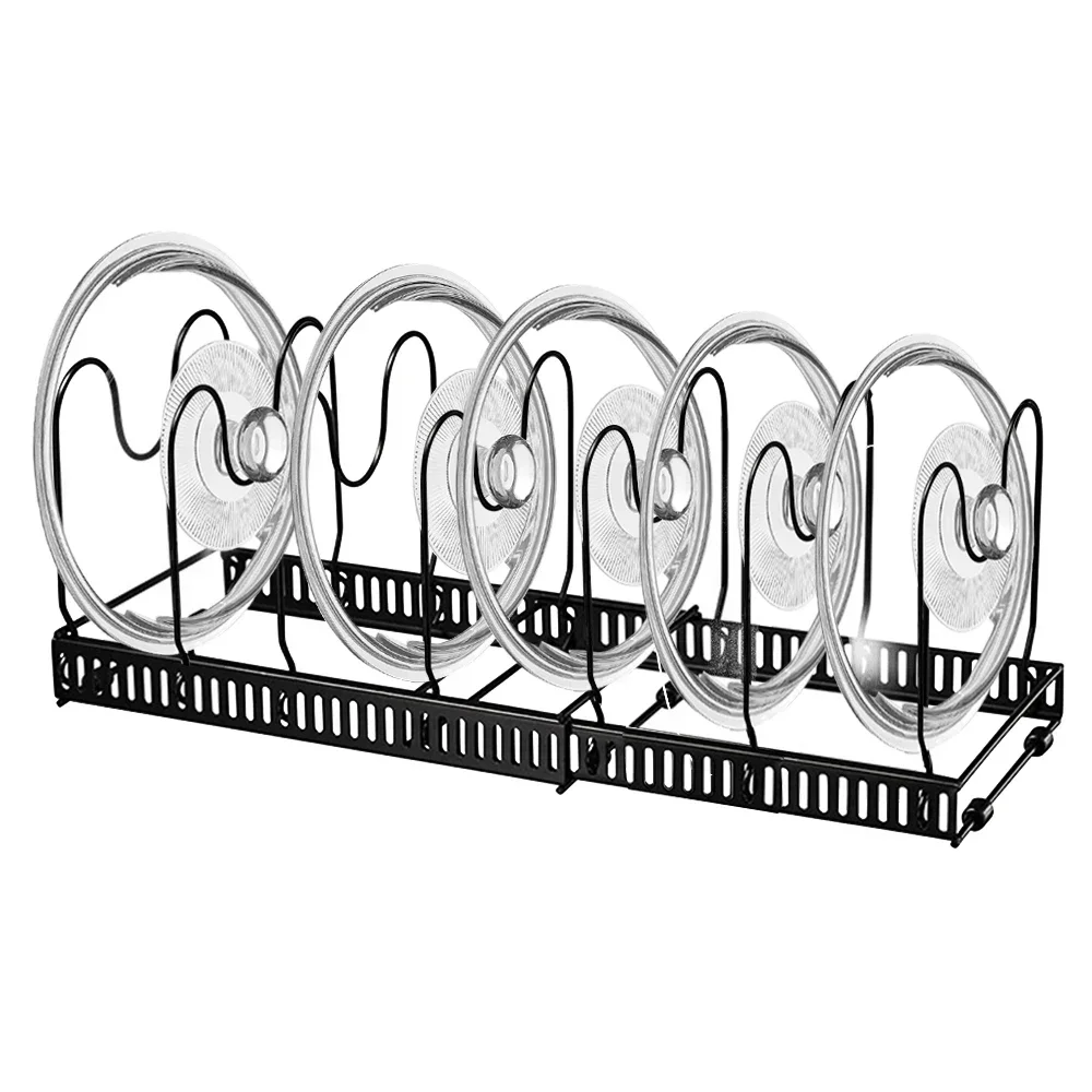 Kitchen Accessories Multi-Functional Cookware Storage Rack Adjustable Dish Bowl Drying Shelf Pan Pot Storage Holder Organizer