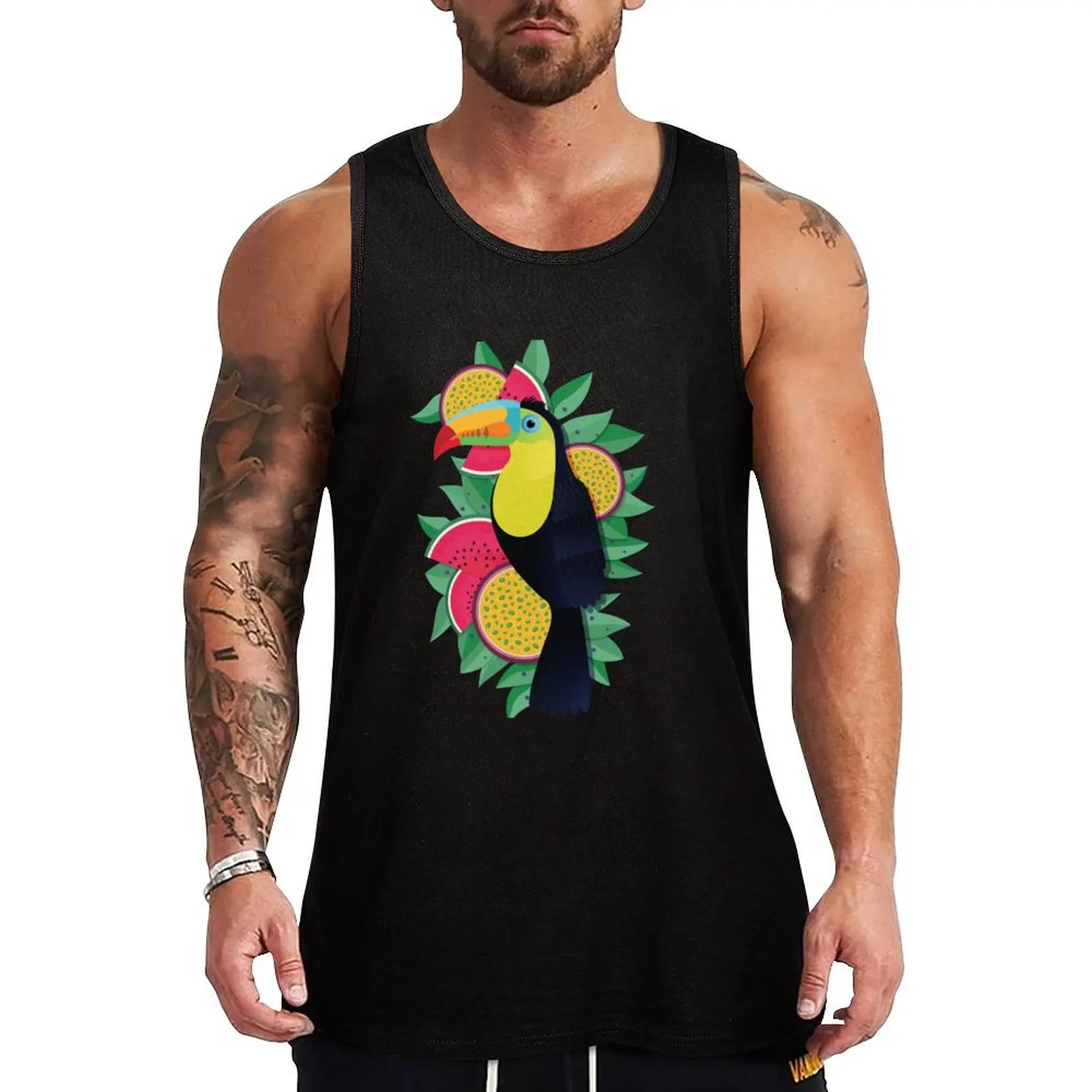 

Tropical toucan Tank Top Men's t-shirt sports suits bodybuilding t-shirt