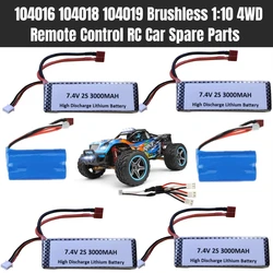 104016 104018 104019 Brushless Power 1:10 4WD 60KM/H High Speed Remote Control RC Car Spare Parts 7.4V 2000Mah&3000Mah Battery
