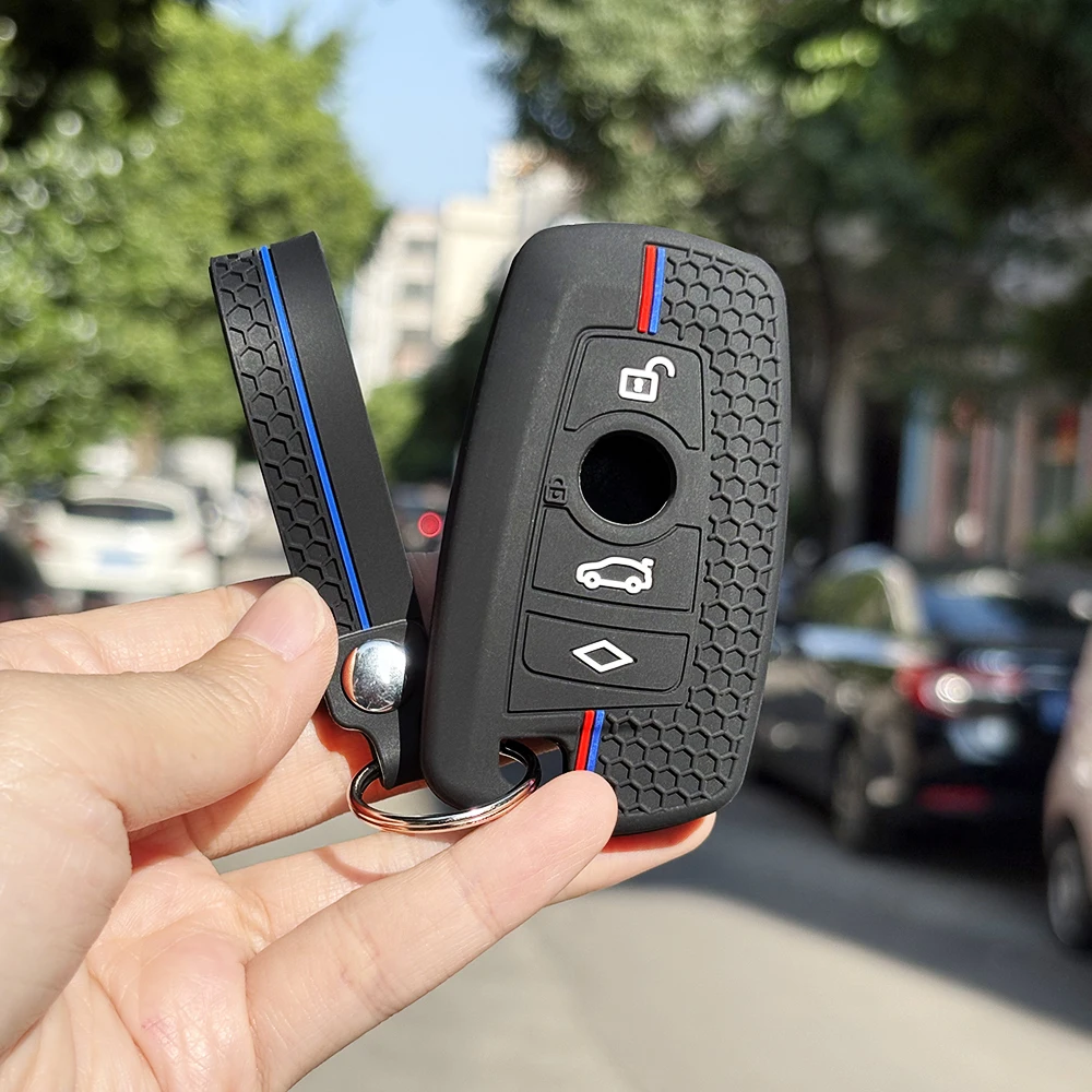 For BMW Case F FEM F30 F31 F32 F34 F20 F21 F10 F40 3 5 7 Series E90 E92 E93 X5 Soft Silicone Protect Key Cover Car Accessories