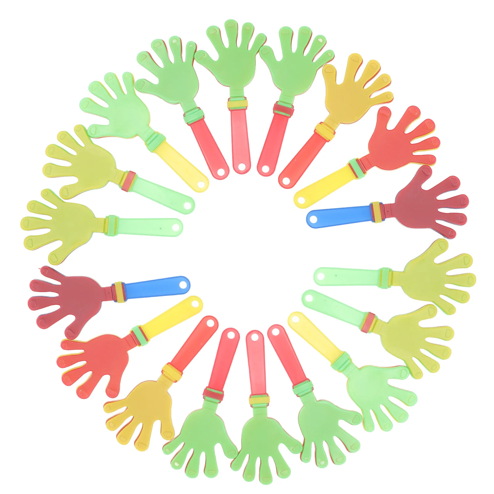 

20 pcs Hands Clappers Bright Color Lightweight Party Supplies Noisemaker Maker Sports Game Carnival Concerts