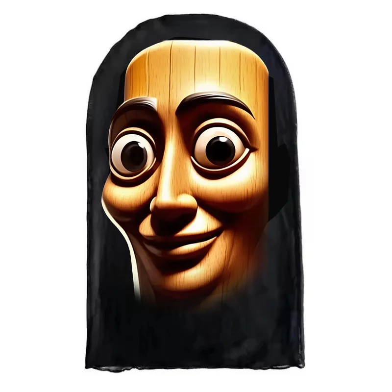 Tung Tung Tung Sahur Riding Mask Funny Breathable Mesh Fabric Mask 3D Mask Cosplay Italian Brainrot Anime Action image 4